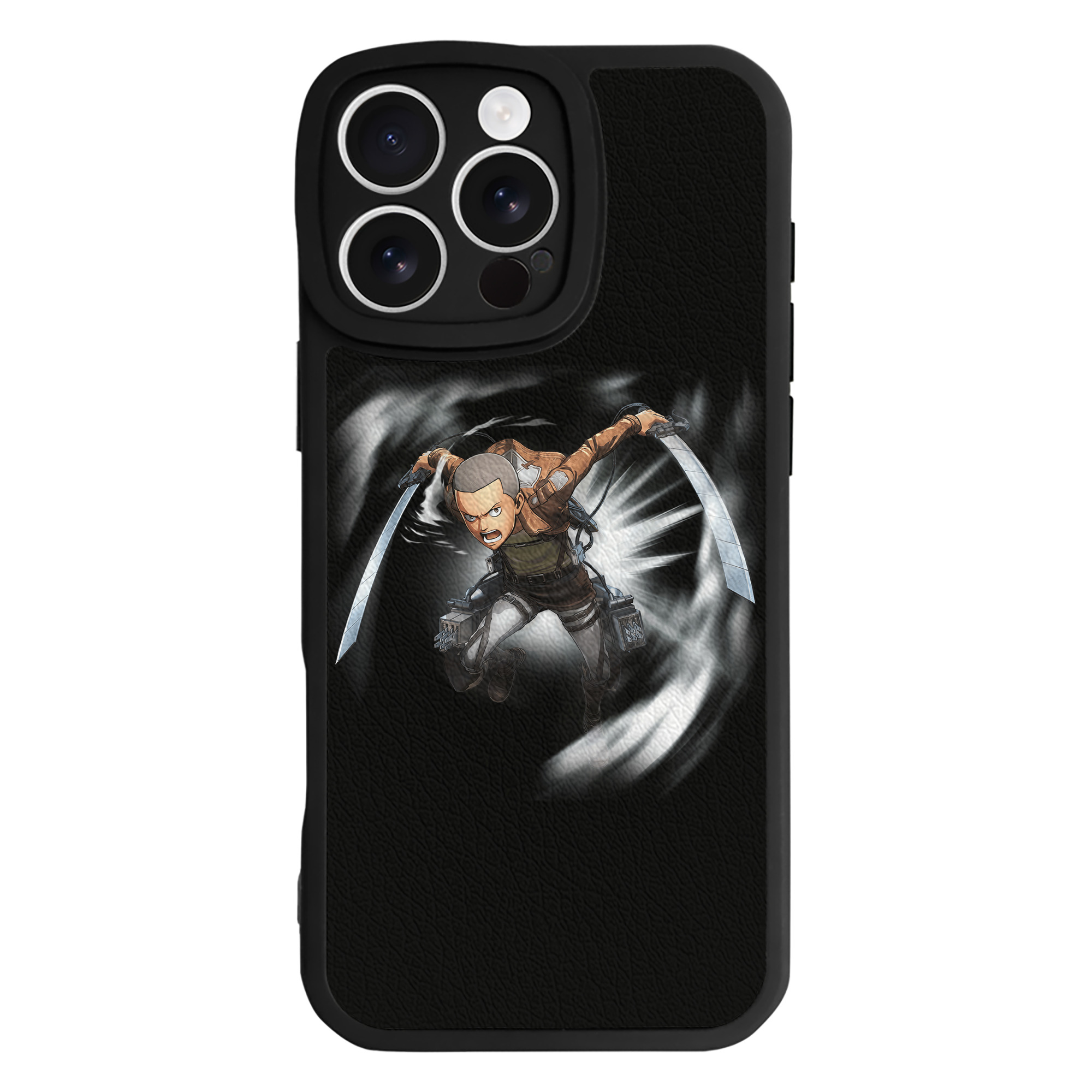 （画像用） 進撃の巨人 コニー·スプリンガー Attack on Titan Connie Springer 【iPhone 16シリーズ対応】シリコンスマホケース（レザー調） 材質：シリコン